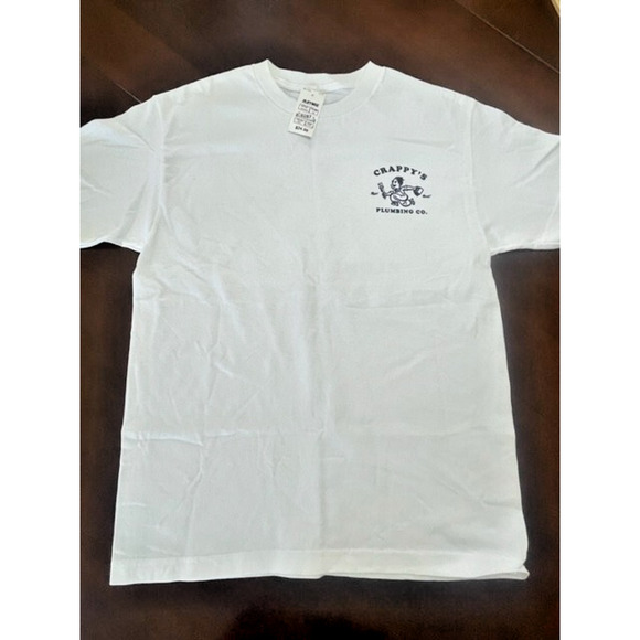 Zumiez CRAPPYS PLUMBING TSHIRT ZUMIEZ Short Sleeve T-Shirt WHITE MEDIUM SZ M NEW - Picture 2 of 7